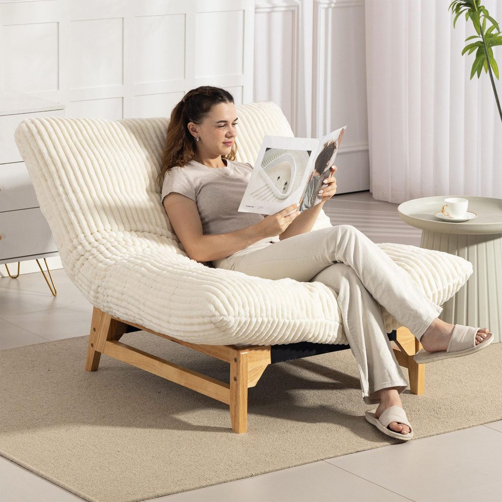 KLAM HOME Relaxsessel Loungesessel Sessel Weißer Produktbild 
