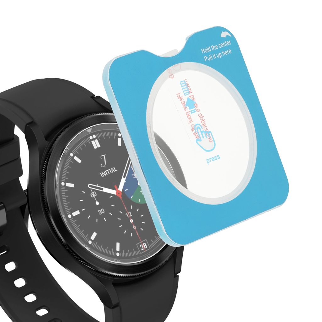 kwmobile 2x Schutzglas kompatibel mit Samsung Galaxy Watch 4 Classic (46mm) Folie - Hart Glas Schutzfolie für Smartwatch - Displayschutz für Fitness