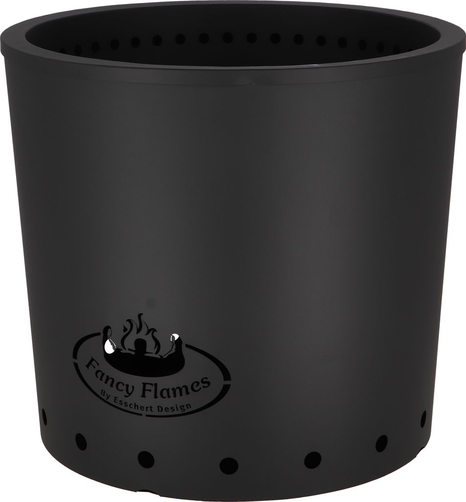 ESSCHERT DESIGN Holzpellet-Feuerkorb, schwarz