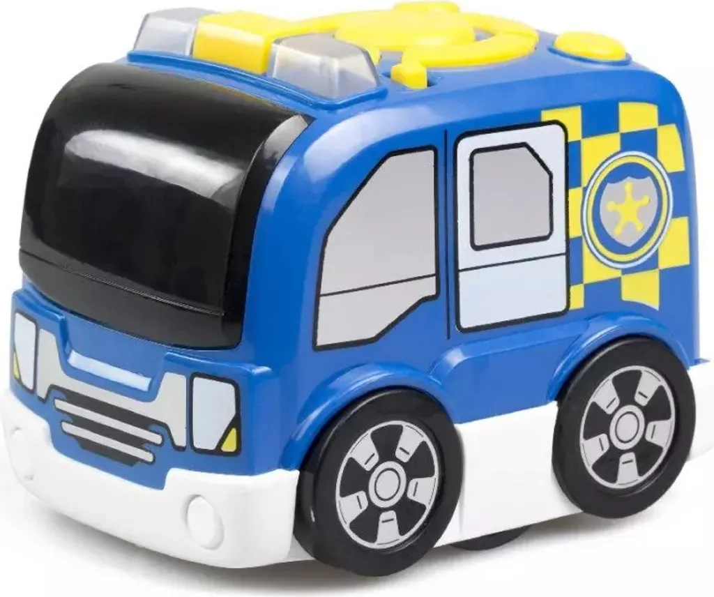 Voiture de police Press N Go bleue jouet mécanique friction enfant - 5