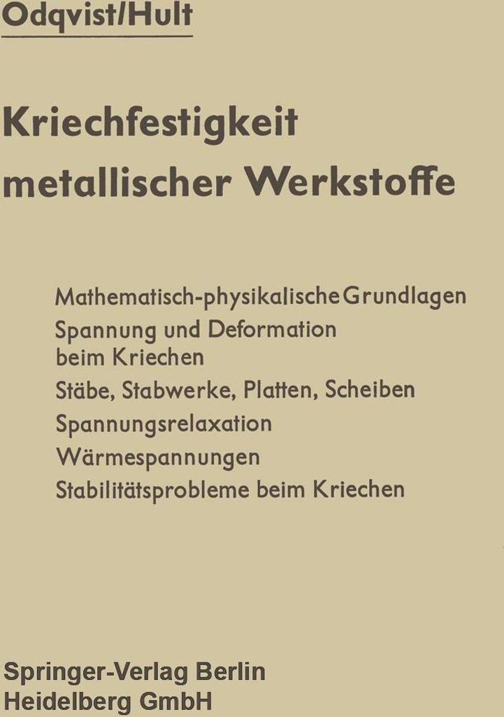 Kriechfestigkeit metallischer Werkstoffe