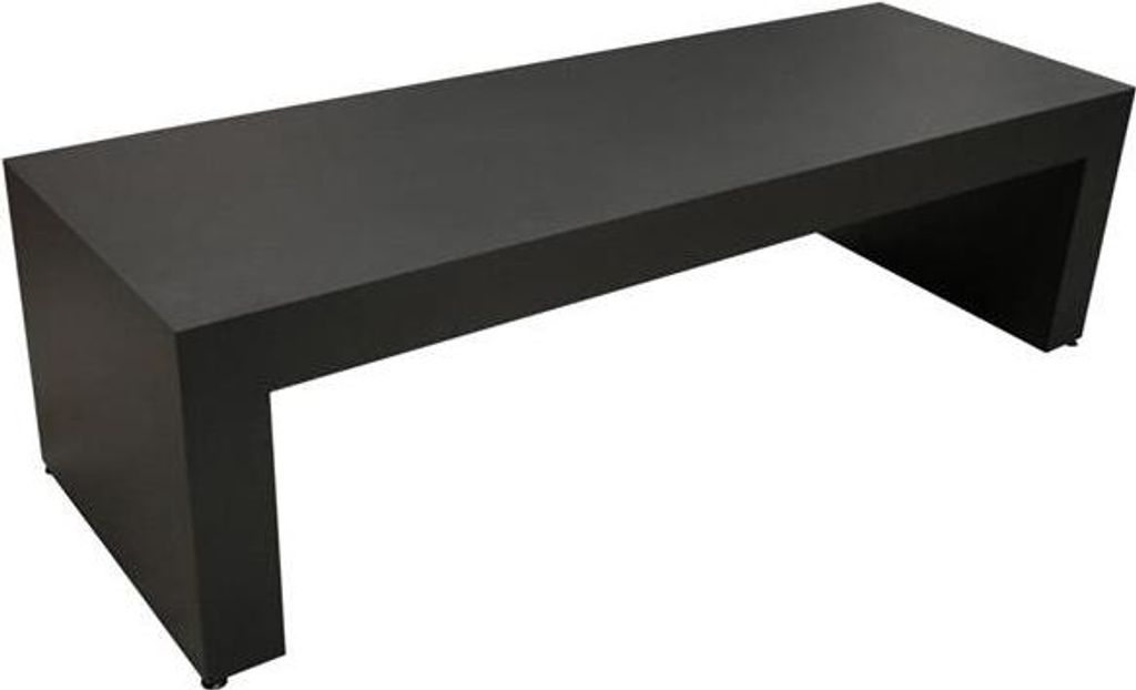 Bank von 1,6 m mit Epoxid-Finish in Schwarz-Sand - Invicta