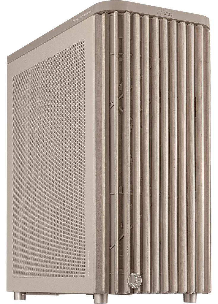 Gehäuse Asus Proart PA401 Wood Mesh PWM Beige ATX Holz Produktbild 