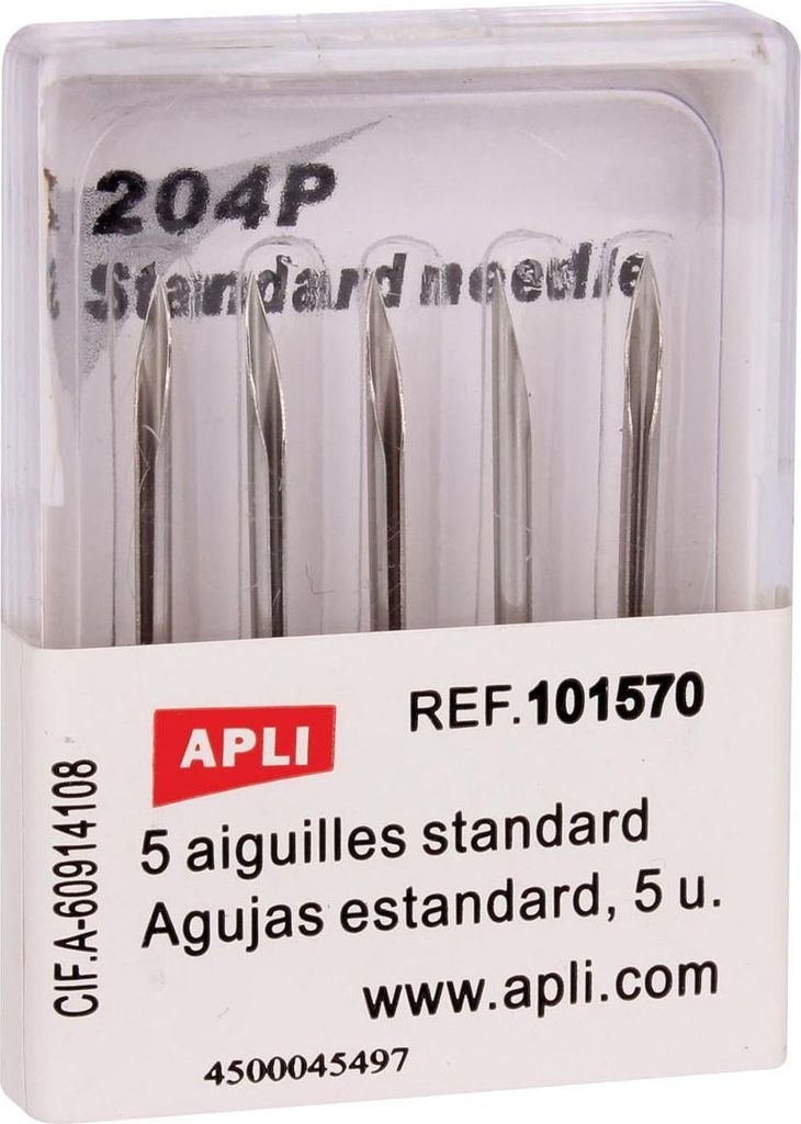 Apli - Nadeln für Standard-Textilpistole, Schachtel mit 5 Stück