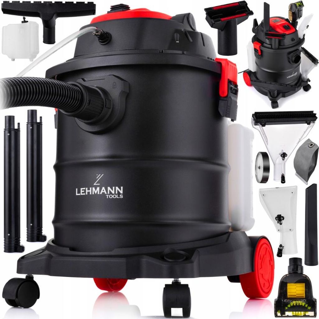 Waschmaschine Staubsauger Lehmann 1500W Nass Trocken Hepa-Filter Polsterteppiche