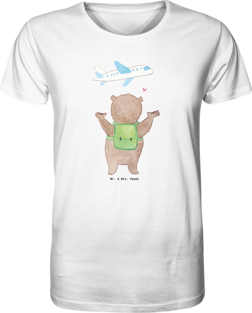 Mr. & Mrs. Panda T-Shirt Bär Reisen Größe M - Weiß - Geschenk, Reiseveranstalter, Tshirt, Shirt, Herren, Auslandsjahr, Oberteil, Reisebüro, Ur...