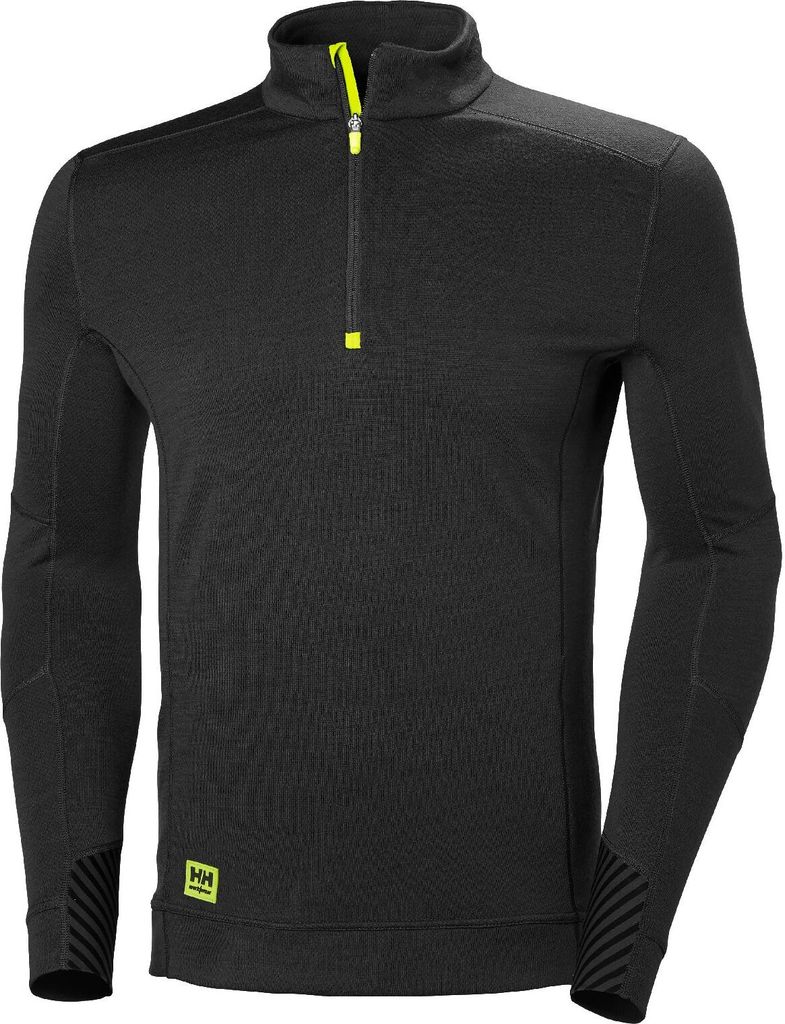 Helly Hansen Longsleeve HH LIFA 1/2 ZIP 75109, Farbe:black, Größe:2XL