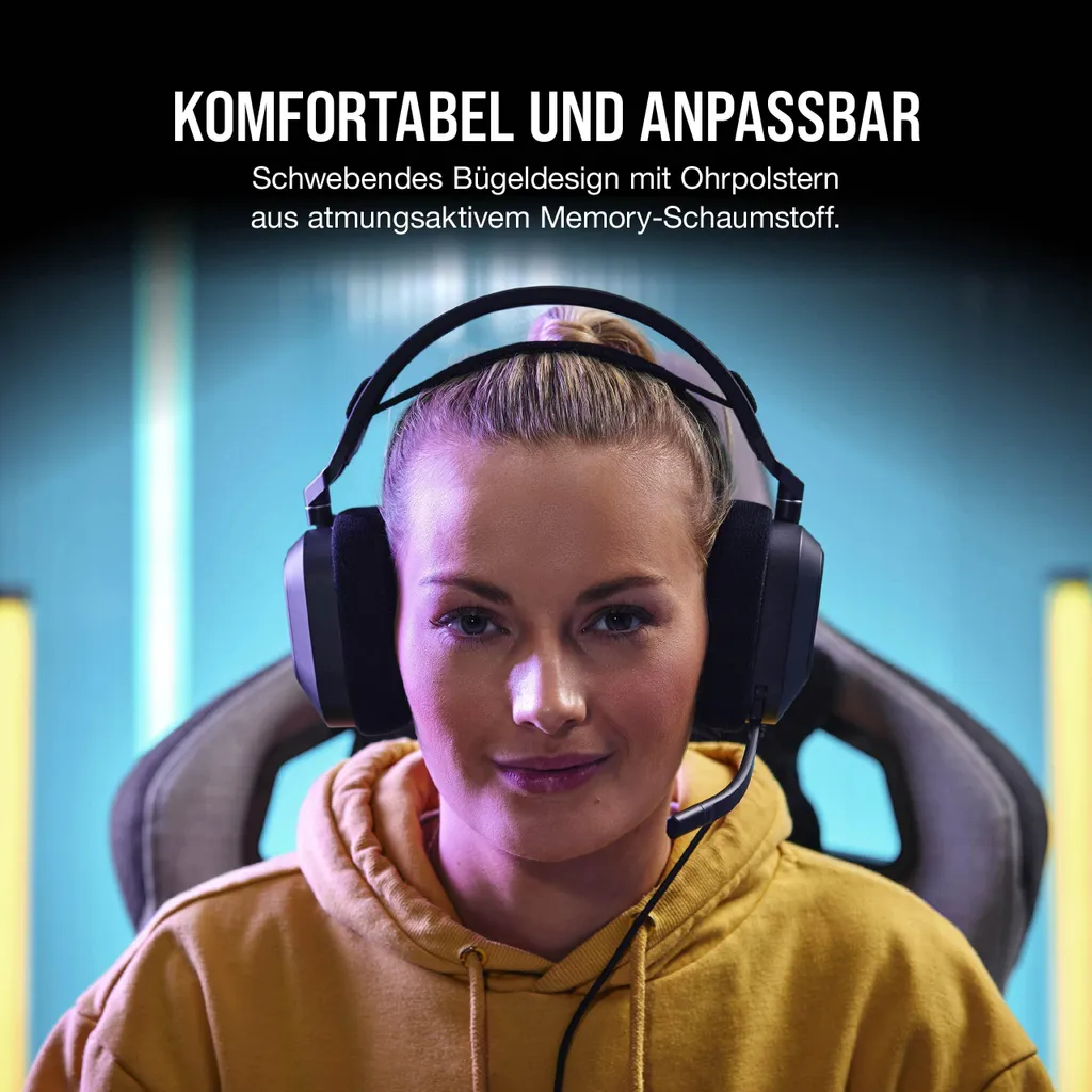 Corsair HS80 RGB USB Casque avec Audio Haute Résolution et Micro Certifié - 14