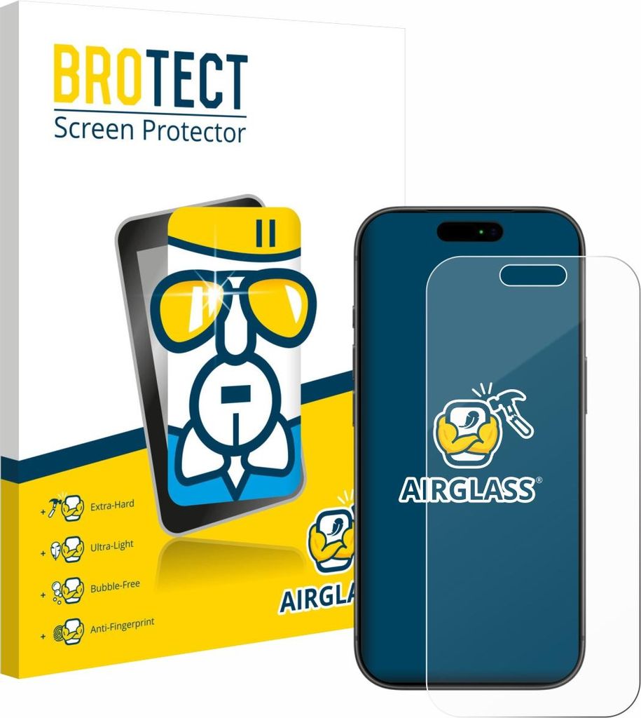 BROTECT Schutzglas für Apple iPhone 17 Pro Schutzfolie Panzer Folie Glas Display Schutz klar