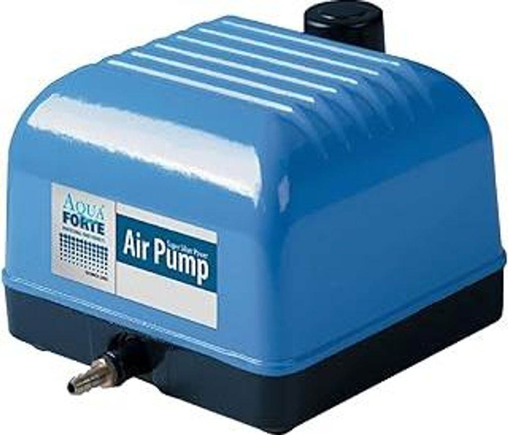 AquaForte Hi-Flow V-10 Luftpumpe, Aluminiumgehäuse, Leise und Leistungsstark, Leistung 10 Watt, Kapazität bei 1,2 Meter 4 Liter pro Minute, Maxim...