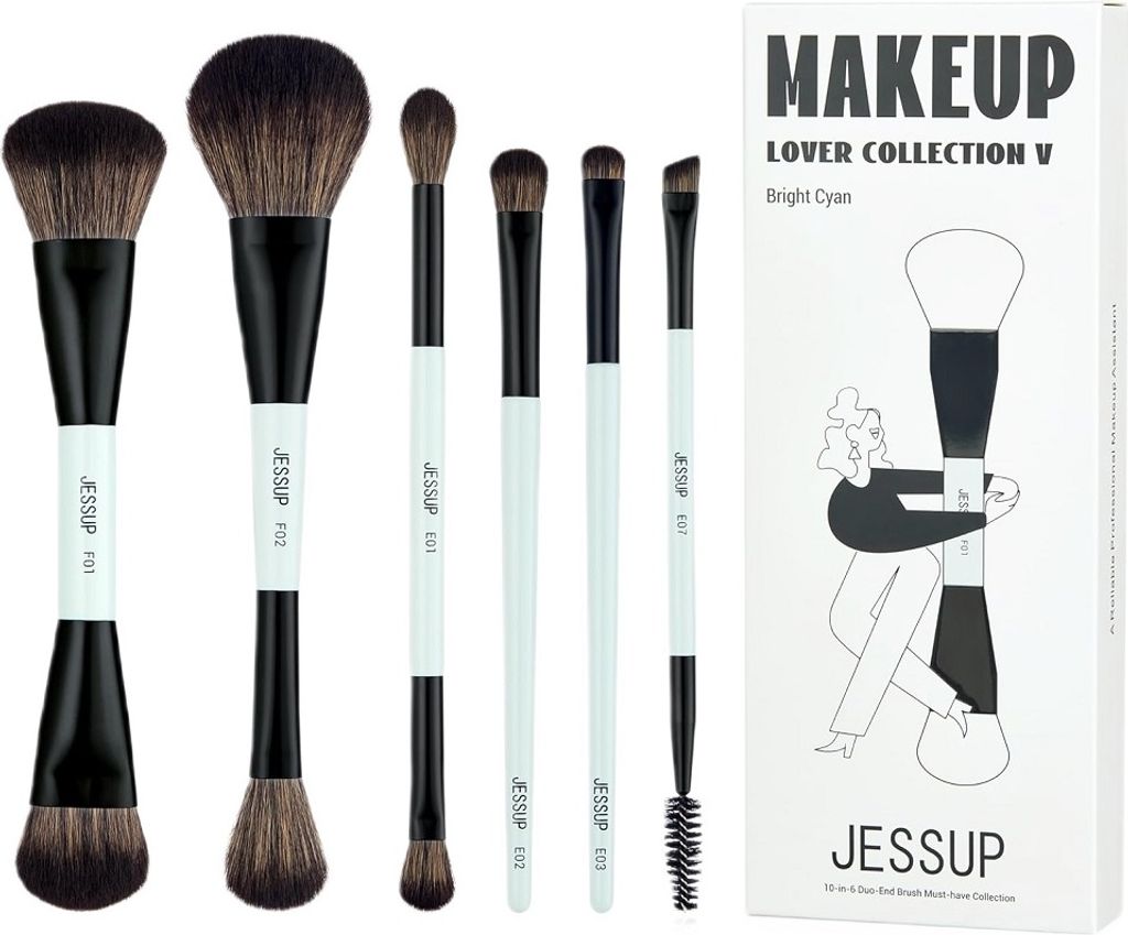 Duo-End-Pinselset T501 6-teilig Make-up-Pinsel. Produktbild 