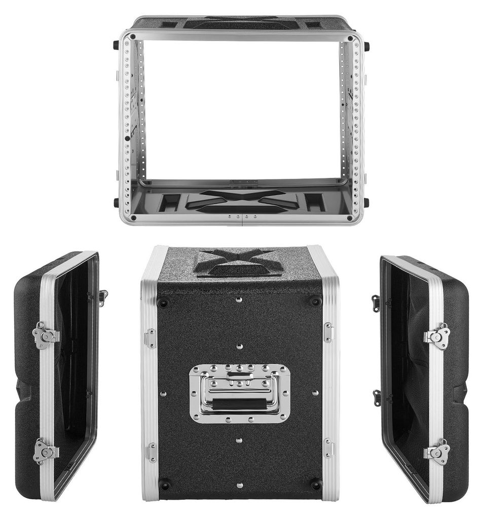 VEVOR 8U Rackgehäuse 310 mm Tiefe, Serverschrankgehäuse 290 mm Innentiefe, aus ABS-Kunststoff, Versenkte Drehverschlüsse, Abnehmbare Vorder- & R...