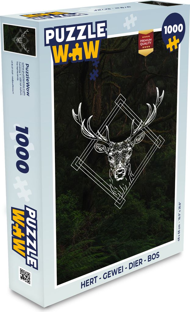 MuchoWow Puzzle 1000 Teile Hirsch - Geweih - Tier - Wald - Spielzeug - Alt und Jung - Spiele - Puzzeln