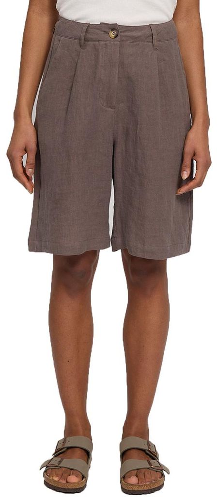 Mazine Damen Short Linen Bermuda Shorts, Größe:M, Farben:grey brown