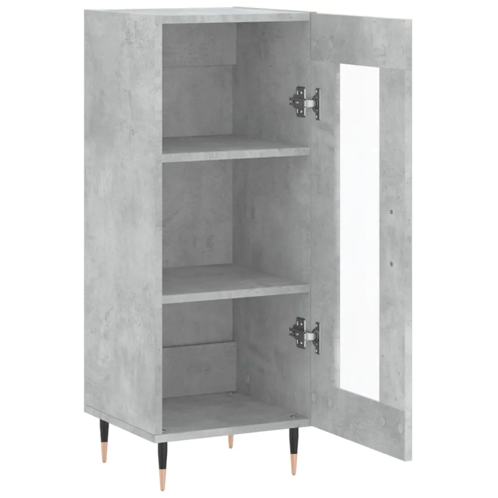 Mobiletto Grigio Cemento vidaXL 34x34x90 cm | Design Scandinavo-Urban - 6