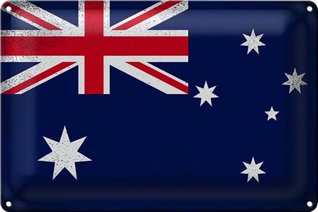 Blechschild Flagge Australien 40x30cm Australia Vintage