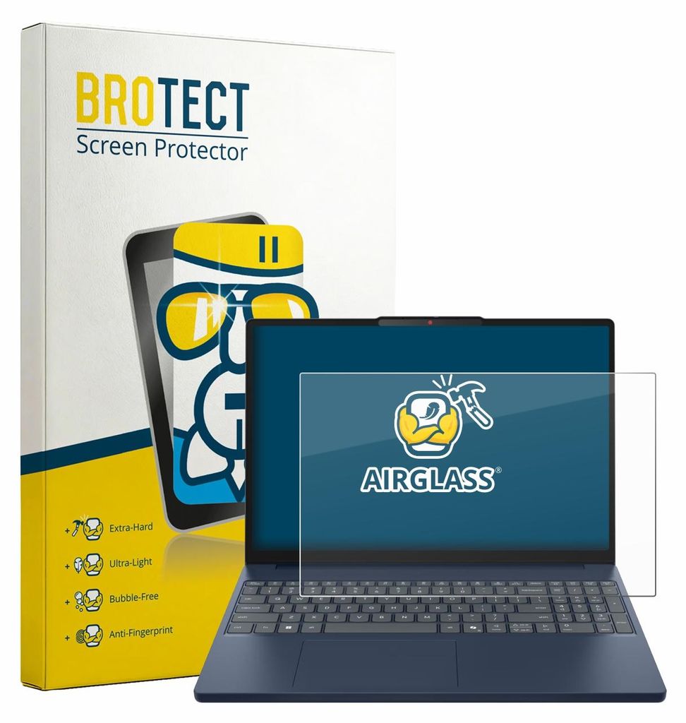 BROTECT Schutzglas für Lenovo IdeaPad Slim 3i Gen 11 15" Schutzfolie Panzer Folie Glas Display Schutz klar