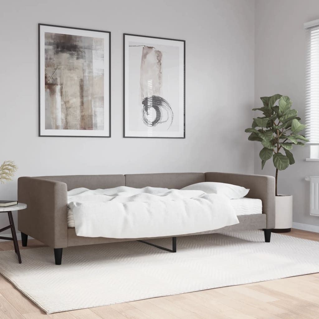 Maison Exclusive - Tagesbett mit Matratze Taupe 100x200 cm Stoff