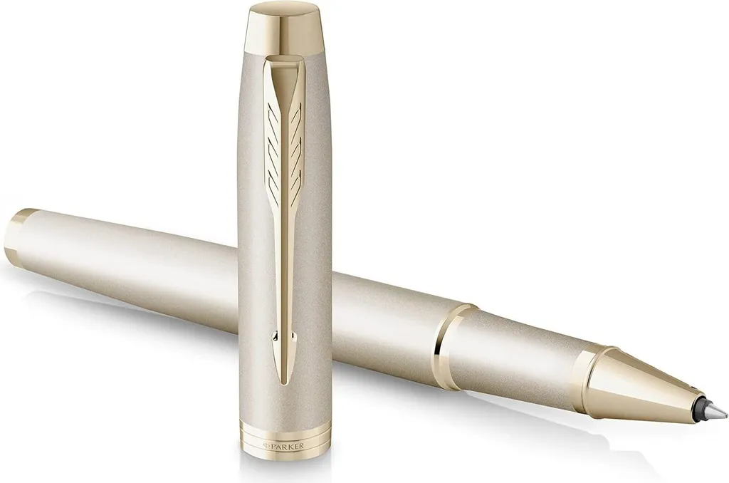 PARKER IM Monochrome Champagne PVD Stylo Luxe Finition Noir Mat F