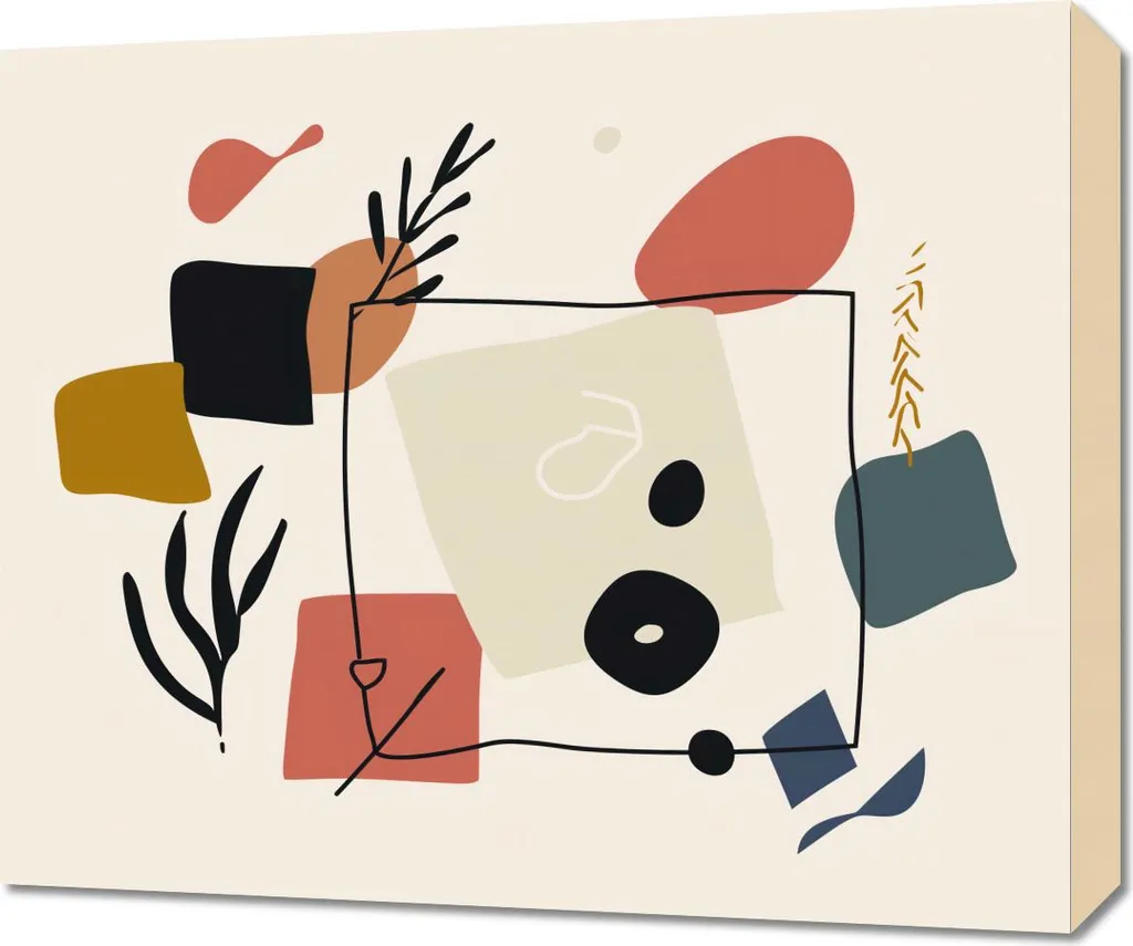 Quadro su Tela 'Dialogo Astratto' 60x50 - Arte Emozionale per Interni