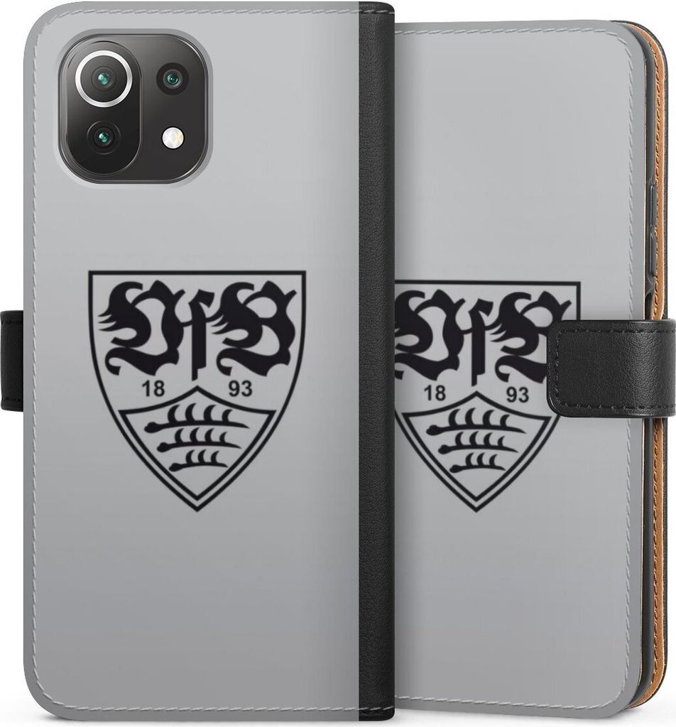 DeinDesign Klapphülle für Xiaomi Mi 11 Lite Handytasche Lederhülle Tasche Logo Offizielles Lizenzprodukt VfB Stuttgart
