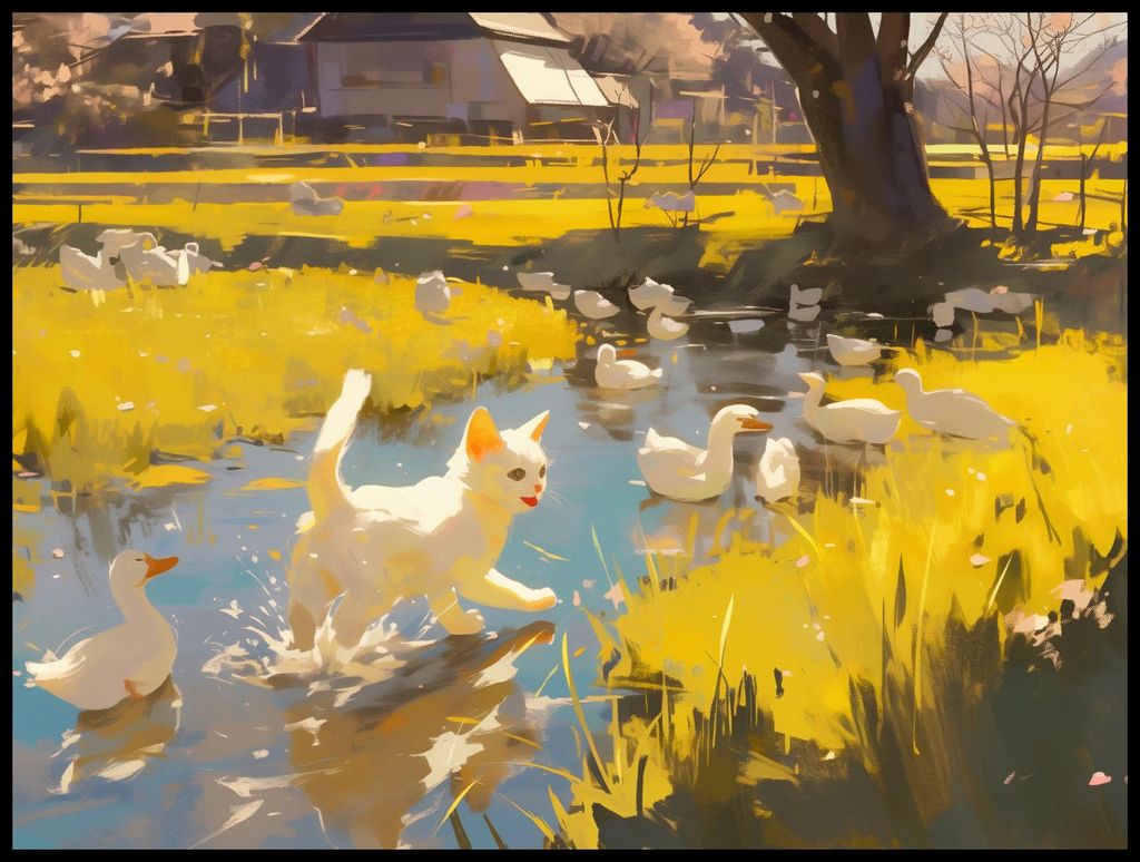 Plakat 100x75cm Sonne auf dem Bauernhof