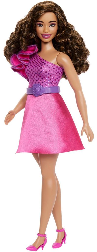 Barbie Barbie Fashionistas Puppe mit braunem Haar und glitzerndem