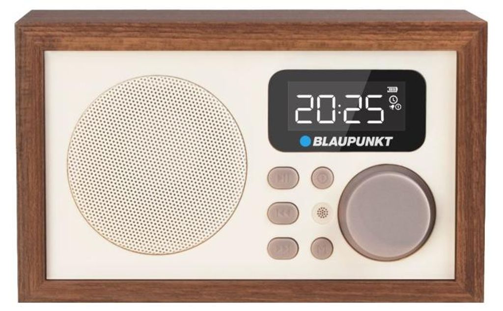 A Blaupunkt radio with a digital display and controls.