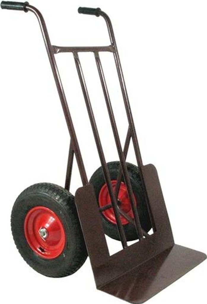 Transportkarre 500 kg, Stahl, Lufträder, Schaufel 620 x 190 Produktbild 