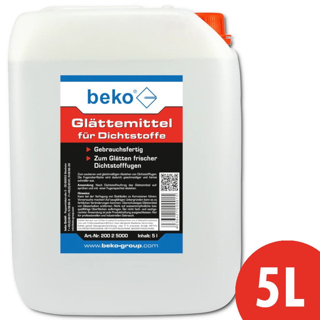 Beko Glättemittel für Dichtstoffe & Silikon 5L Produktbild 