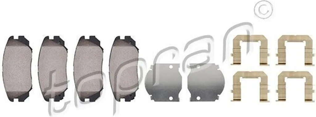 Réparation freinage avant Insignia A : Plaquettes TOPRAN 207 649 OE 1605236
