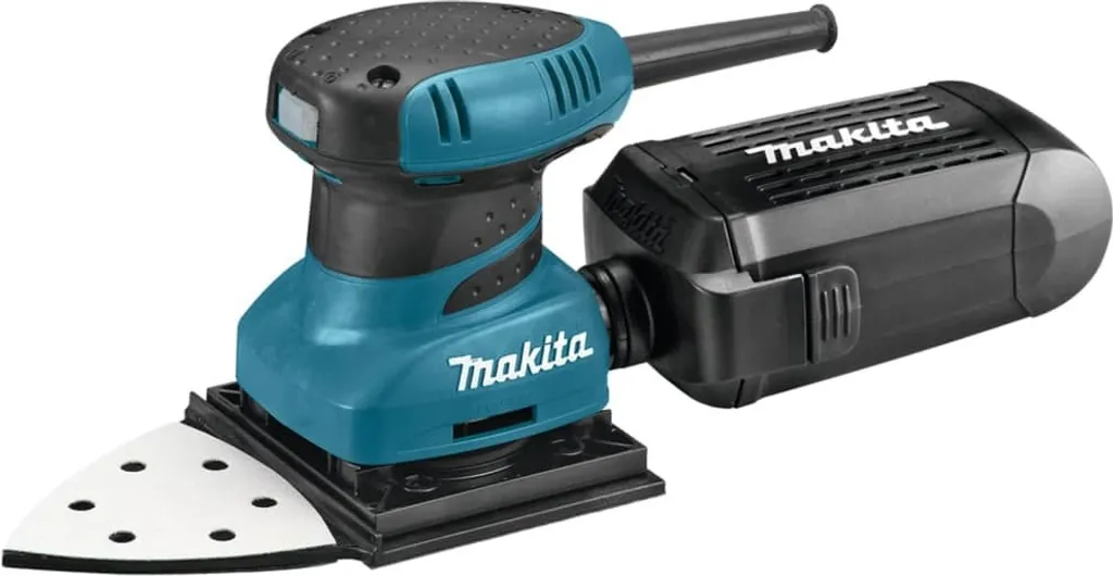 Makita Ponceuse vibrante 200 W bleue et noire pour ponçage de finition