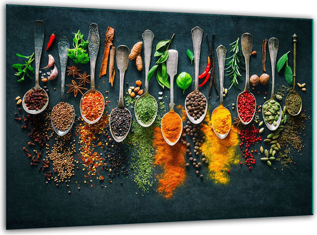 Glas Herdabdeckplatten Schneidebrett Universal 30x22cm Gewürze