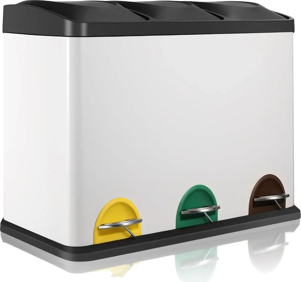 Poubelle Tri Sélectif 45L Métal : Fini le Désordre dans la Cuisine
