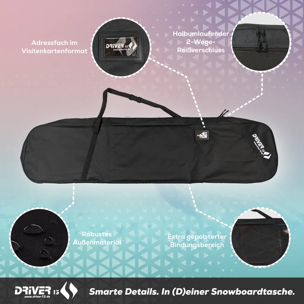 Sac de snowboard robuste 155 cm avec finition haute performance - 3