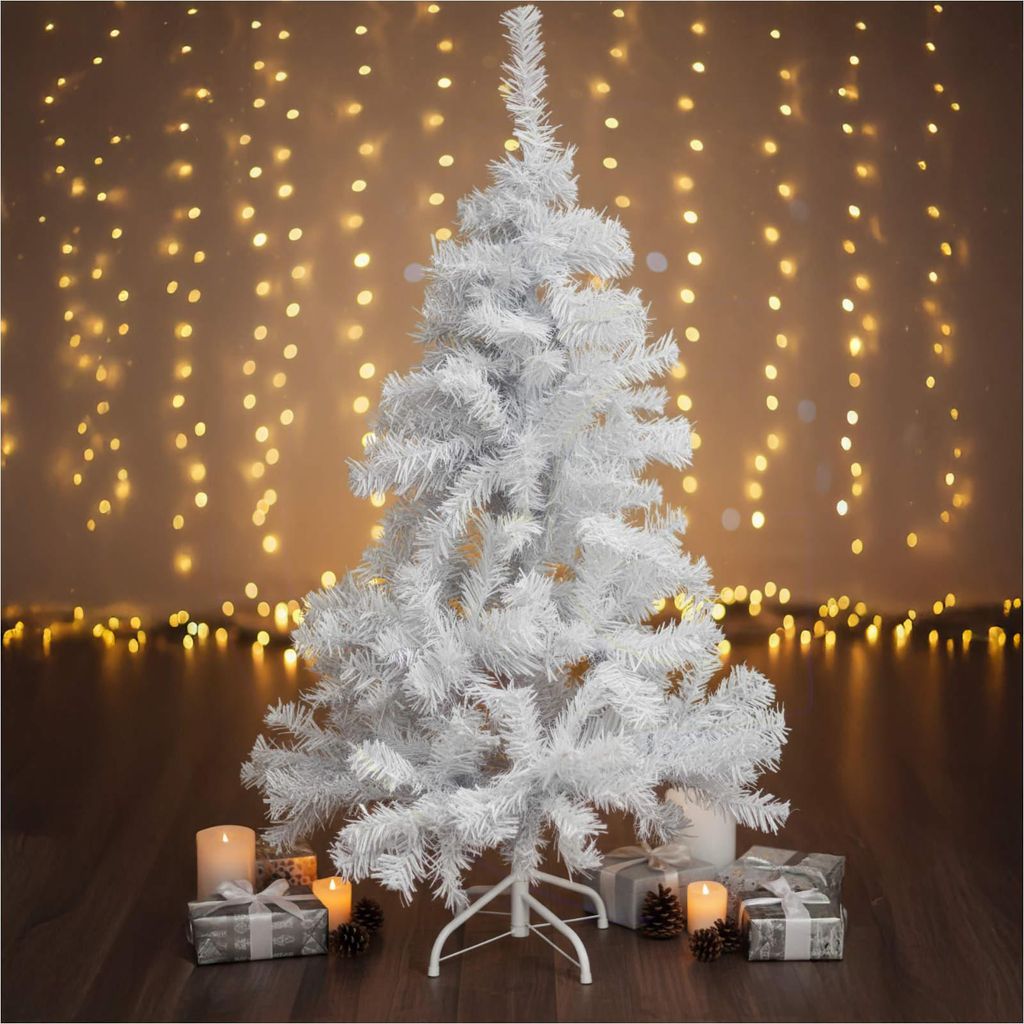 Weihnachtsbaum künstlich Baum Christbaum Tannenbaum 120cm weiß