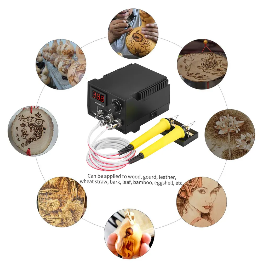 Kit Pirografia Professionale 60W 220V - Pirografo Legno 30 Pezzi - 6