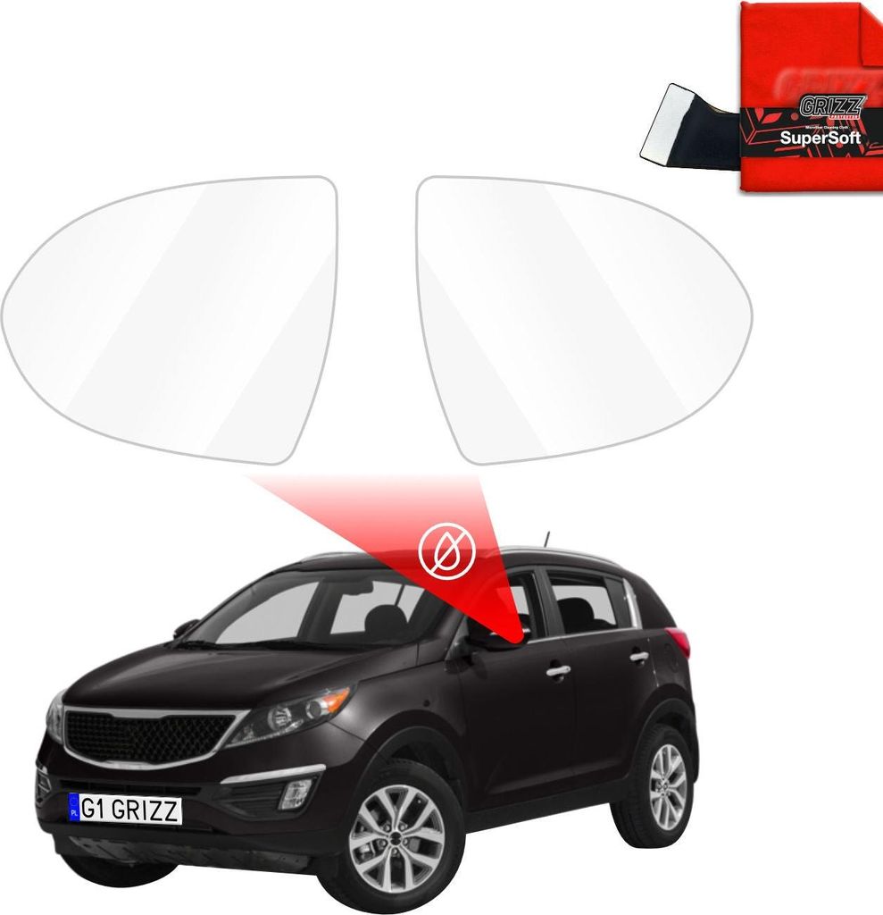 Regenschutzfolie Grizz Protector für Außenspiegel - Kia Sportage (2014-2018)