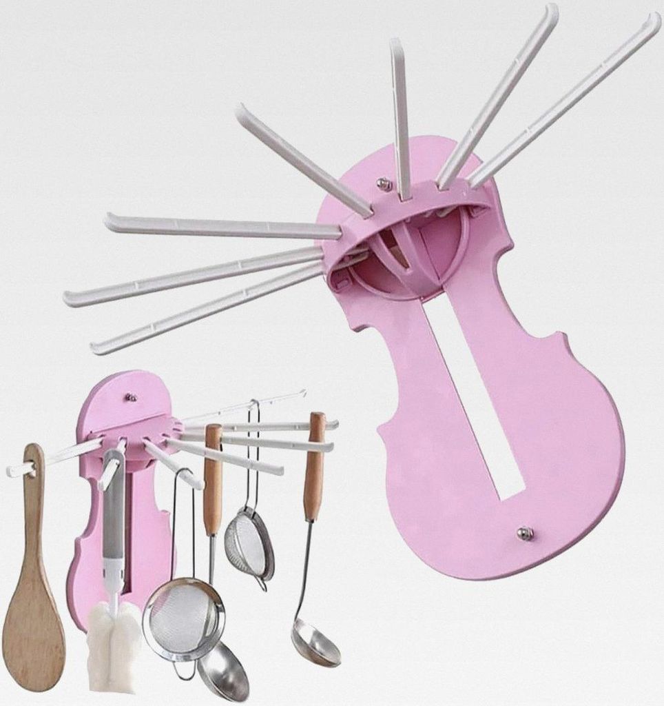 . - Multifunktionale Wandhalterung für Geschirrtücher, Handtücher und Küchenutensilien – 6 ausziehbare drehbare Arme – Geschirrtuchhalter, ...