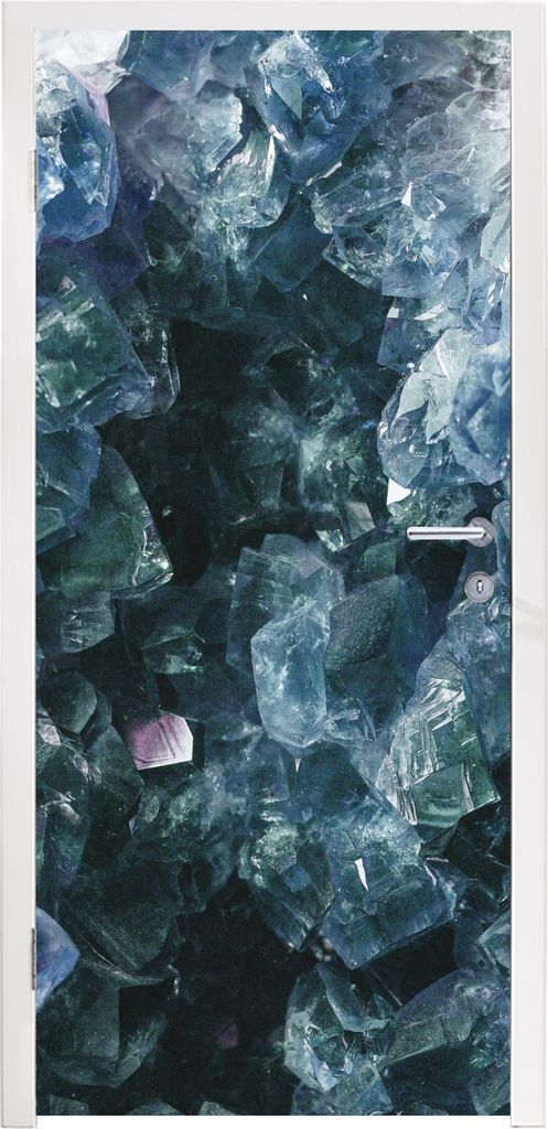 MuchoWow Türtapete Selbstklebende Türfolie Edelsteine und Mineralien - Kristall - Naturstein 85x215 cm Türposter Türaufkleber Klebefolie Tür...