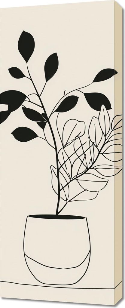 Bild 40x100cm Einfachheit Blumentöpfe
