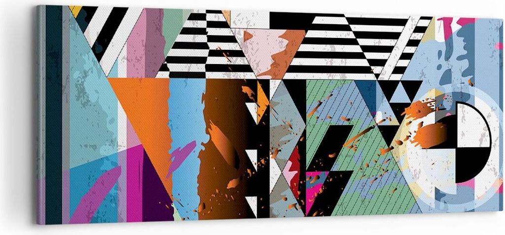 Bild auf Leinwand - Leinwandbild - Abstraktion modern - 100x40cm - Wand Bild - Wanddeko - Leinwanddruck - Bilder - Kunstdruck - Wanddekoration - Le...