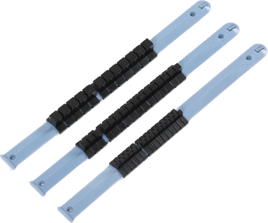 3Pcs ABS Socket Organizer Mehrzweck Socket Halter Rail Rack 1/4in 3/8in 1/2in Repairing Tools