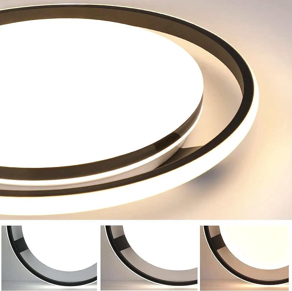 Plafonnier LED Noir 42W Dimmable avec Variation de Couleur 3000K à 6500K - 10