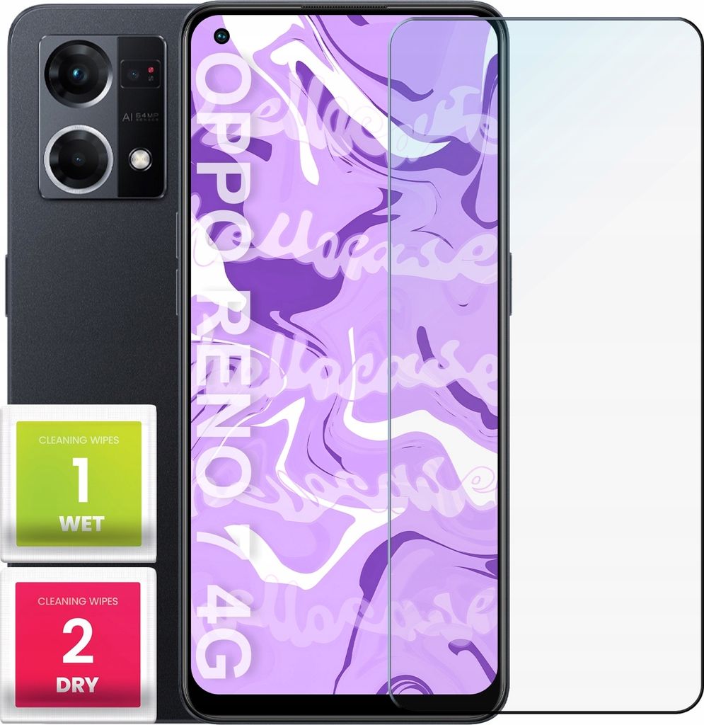 Glas für OPPO RENO 7 4G Panzerglas Panzerfolie Schutzglasfolie Displayschutzglas Echt Glas Schutz Folie Display Glasfolie 9H HELLOCASE
