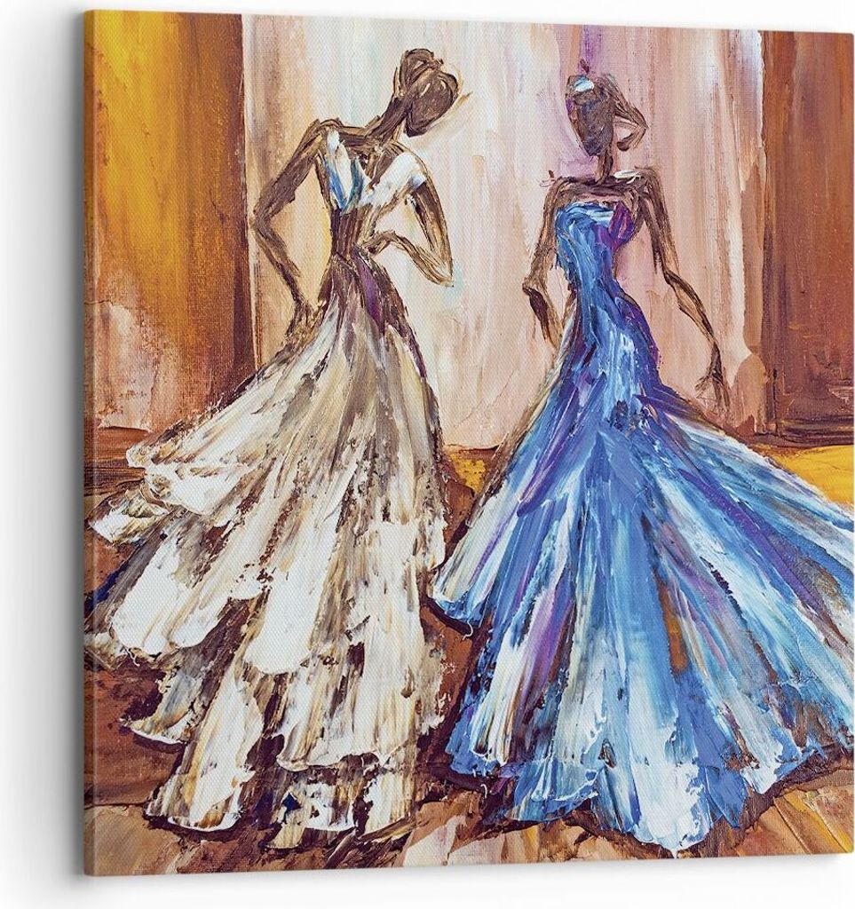 Bild auf Leinwand - Leinwandbild - Einteilig - Frauen Kleider Öl - 70x70cm - Wand Bild - Wanddeko - Wandbilder - Leinwanddruck - Bilder - Wanddeko...