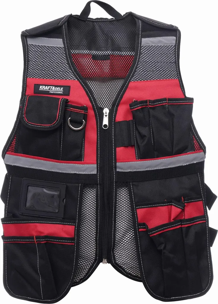 Gilet à Outils Haute Résistance avec Poches Multiples Renforcées
