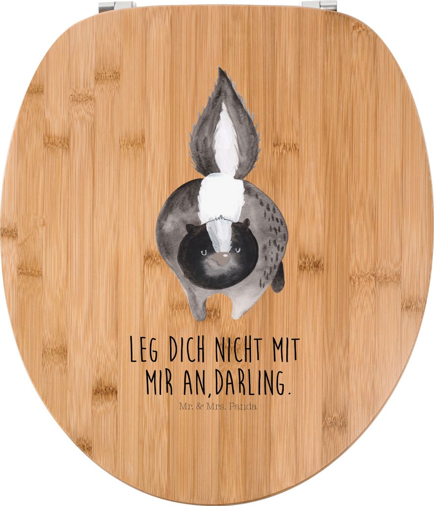 Mr. & Mrs. Panda Klobrille Stinktier Angriff - Transparent - Geschenk, Klodeckel, Skunk, Raubtier, wütend, WC Sitz, Stinker, Wildtier, klo deckel,...