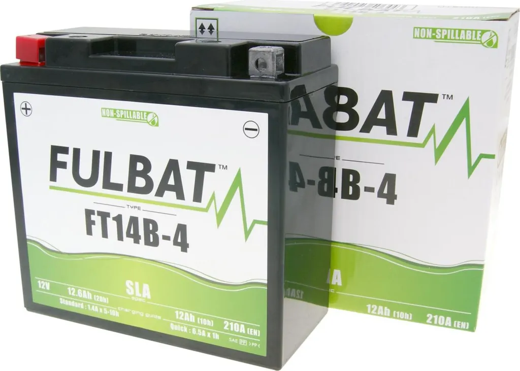 Batteria Moto Fulbat FT14B-4 YT14B-4 Gel Sigillata 12.6Ah 210A