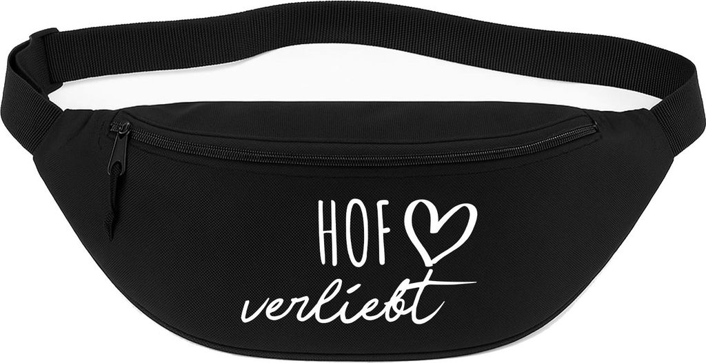 Huuraa Bauchtasche Hof verliebt 2,5 Liter Black Polyester Crossbody Bag Geschenkidee
